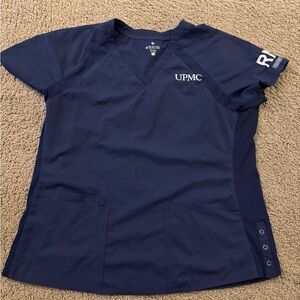 Women's Navy Blue Scrub Top